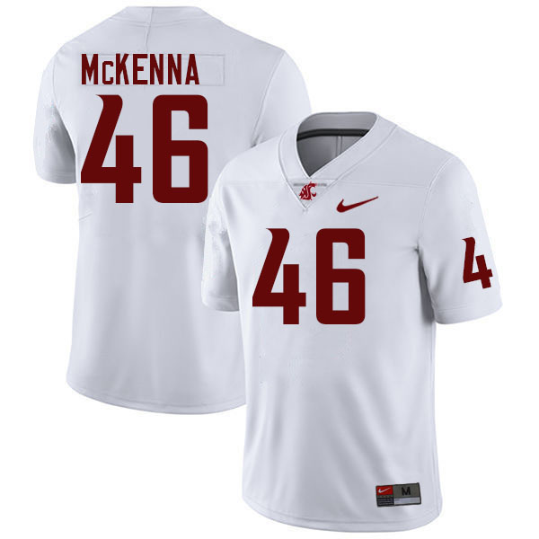 Men #46 Parker McKenna Washington State Cougars College Football Jerseys Stitched-White